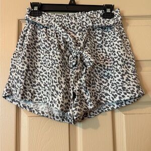Aerie High Waist White and Black Shorts